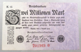 WEIMARER REPUBLIK 2 MILLIONEN MARK 1923  #alb052 0483 - 2 Millionen Mark