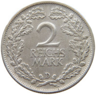 WEIMARER REPUBLIK 2 MARK 1925 D  #t148 0203 - 2 Reichsmark