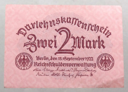 WEIMARER REPUBLIK 2 MARK 1922 BERLIN #alb052 0613 - 2 Mark