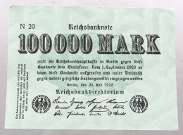 WEIMARER REPUBLIK 100000 MARK 1923  #alb052 0553 - 1000 Mark