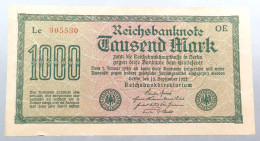 WEIMARER REPUBLIK 1000 MARK 1922  #alb052 0385 - 1.000 Mark