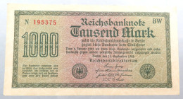 WEIMARER REPUBLIK 1000 MARK 1922  #alb052 0381 - 1.000 Mark