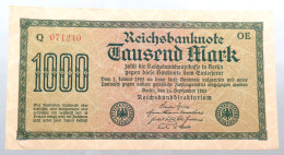 WEIMARER REPUBLIK 1000 MARK 1922  #alb052 0355 - 1.000 Mark