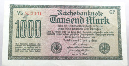 WEIMARER REPUBLIK 1000 MARK 1922  #alb052 0321 - 1000 Mark