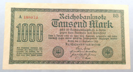 WEIMARER REPUBLIK 1000 MARK 1922  #alb052 0295 - 1000 Mark