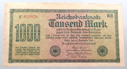 WEIMARER REPUBLIK 1000 MARK 1922  #alb052 0287 - 1000 Mark