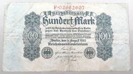 WEIMARER REPUBLIK 100 MARK 1922  #alb052 0691 - 100 Mark