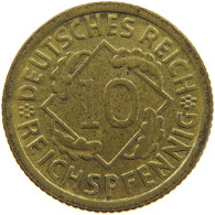 WEIMARER REPUBLIK 10 PFENNIG 1929 G  #a053 0323 - 10 Rentenpfennig & 10 Reichspfennig