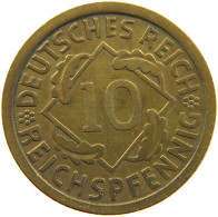 WEIMARER REPUBLIK 10 PFENNIG 1929 E  #a054 0623 - 10 Renten- & 10 Reichspfennig