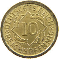 WEIMARER REPUBLIK 10 PFENNIG 1929 A  #a065 0021 - 10 Renten- & 10 Reichspfennig