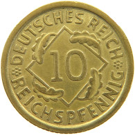 WEIMARER REPUBLIK 10 PFENNIG 1929 E  #a074 0281 - 10 Rentenpfennig & 10 Reichspfennig