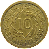 WEIMARER REPUBLIK 10 PFENNIG 1925 G DIE RROR #c075 0563 - 10 Renten- & 10 Reichspfennig