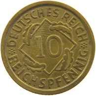 WEIMARER REPUBLIK 10 PFENNIG 1929 E  #a054 0585 - 10 Renten- & 10 Reichspfennig