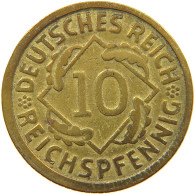 WEIMARER REPUBLIK 10 PFENNIG 1926 G  #a038 0703 - 10 Rentenpfennig & 10 Reichspfennig