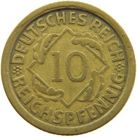 WEIMARER REPUBLIK 10 PFENNIG 1925 F EDGE ERROR #a074 0561 - 10 Renten- & 10 Reichspfennig