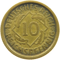 WEIMARER REPUBLIK 10 PFENNIG 1925 D  #a053 0359 - 10 Renten- & 10 Reichspfennig