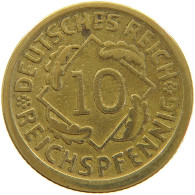 WEIMARER REPUBLIK 10 PFENNIG 1925 D  #a064 1071 - 10 Rentenpfennig & 10 Reichspfennig