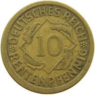 WEIMARER REPUBLIK 10 PFENNIG 1924 J OFF-CENTER #a074 0573 - 10 Rentenpfennig & 10 Reichspfennig