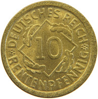 WEIMARER REPUBLIK 10 PFENNIG 1924 F  #a053 0329 - 10 Renten- & 10 Reichspfennig