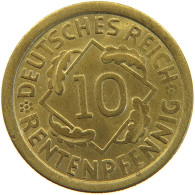 WEIMARER REPUBLIK 10 PFENNIG 1924 F  #a053 0349 - 10 Renten- & 10 Reichspfennig