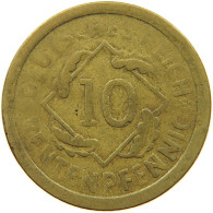 WEIMARER REPUBLIK 10 PFENNIG 1924 E WEAK STRUCK #a074 0567 - 10 Renten- & 10 Reichspfennig