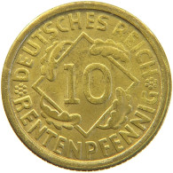 WEIMARER REPUBLIK 10 PFENNIG 1924 D  #a053 0347 - 10 Renten- & 10 Reichspfennig