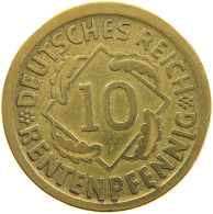 WEIMARER REPUBLIK 10 PFENNIG 1924 D  #a065 0019 - 10 Renten- & 10 Reichspfennig