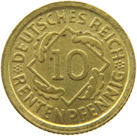 WEIMARER REPUBLIK 10 PFENNIG 1923 D  #t083 0407 - 10 Rentenpfennig & 10 Reichspfennig