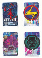 4 CARTES  MARVEL PARS EN MISSION - Marvel