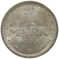 WEIMARER REPUBLIK MARK 1924 D  #t144 0213 - 1 Mark & 1 Reichsmark