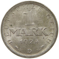 WEIMARER REPUBLIK MARK 1924 D  #t144 0213 - 1 Marco & 1 Reichsmark