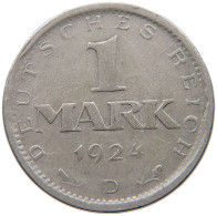 WEIMARER REPUBLIK MARK 1924 D  #c032 0281 - 1 Marco & 1 Reichsmark