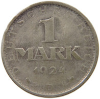 WEIMARER REPUBLIK MARK 1924 D  #c002 0081 - 1 Mark & 1 Reichsmark