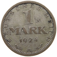 WEIMARER REPUBLIK MARK 1924 A  #c022 0401 - 1 Mark & 1 Reichsmark