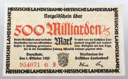 WEIMARER REPUBLIK 500 MILLIARDEN 1923 HESSEN #alb052 0447 - 500 Milliarden Mark