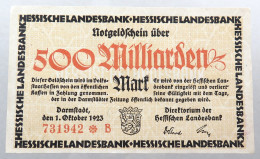 WEIMARER REPUBLIK 500 MILLIARDEN 1923 HESSEN #alb052 0443 - 500 Mrd. Mark