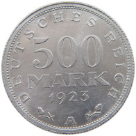 WEIMARER REPUBLIK 500 MARK 1923 A  #a088 0383 - 200 & 500 Mark