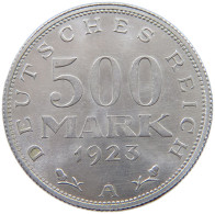 WEIMARER REPUBLIK 500 MARK 1923 A  #a088 0379 - 200 & 500 Mark