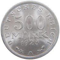 WEIMARER REPUBLIK 500 MARK 1923 A  #a088 0377 - 200 & 500 Mark