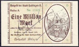 Stadt, 1 Mio. Mark 10.8.1923. Reihe A, Vs. Stempel „Der Magistrat“. II, Selten. Topp 425.4b. Keller 2265a. - Lokale Ausgaben