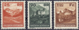 25 Rp. - 1.20 Fr. Landschaften Und Gebäude 1933, Kompletter Satz In Postfrischer Erhaltung. Mi. 1.000,-€ Michel 119-121. - Otros & Sin Clasificación