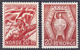 20 Ö Norske Legion + Frontkämpfer 1941/1943, Postfrische Erhaltung. Mi. 80,-€ Michel 236+291. - Sonstige & Ohne Zuordnung