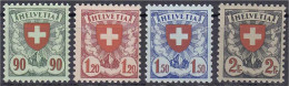 90 C. - 2 Fr. Wappenschild 1924, Kompletter Satz In Postfrischer Luxuserhaltung, Geriffelter Gummi. Mi. 400,-€ Michel 19 - Sonstige & Ohne Zuordnung