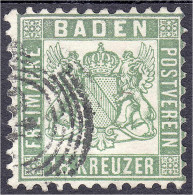 18 Kreuzer Wappen 1862, Entwertet Mit Dem Zackenkranzstempel ,,87" (Mannheim), Allseits Vollständige Zähnung, Optisch Ei - Other & Unclassified