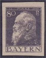 80 Pf. Luitpold 1911, Ungezähnt In Postfrischer Erhaltung, Type I, Signiert. Mi. 250,-€ Michel 85 I U. - Sonstige & Ohne Zuordnung