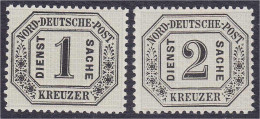 1 Kr. + 2 Kr. Dienstmarken 1870, Zwei Werte In Postfrischer Erhaltung, Geprüft Pfenninger. Mi. 280,-€ Michel 6-7. - Other & Unclassified