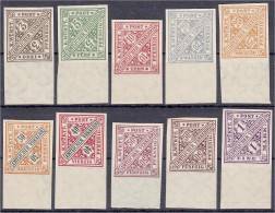 3 Pf. - 1 M. Freimarken 1906, Insgesamt 10 Ungezähnte Werte In Postfrischer Erhaltung. Mi. 520,-€ Michel 228-236 U. - Otros & Sin Clasificación