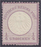 1/4 Groschen Kleiner Brustschild 1872, Ungebrauchte Erhaltung Mit Falz. Mi. 300,-€ Michel 1. - Other & Unclassified