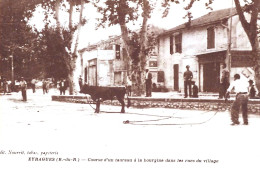 13 EYRAGUES REPRODUCTION COURSE DE TAUREAUX A LA CORDE TAUREAU A LA BOURGINE BOUCHES-DU-RHONE - Orte