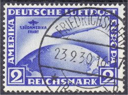 2 M. Südamerika-Fahrt 1930, Sauber Gestempelt In Luxuserhaltung, Wasserzeichen ,,X", Tiefst Geprüft Schlegel BPP. Mi. 50 - Otros & Sin Clasificación